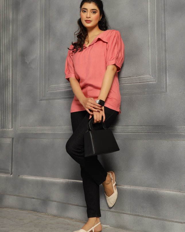 Rose Pink Square Top