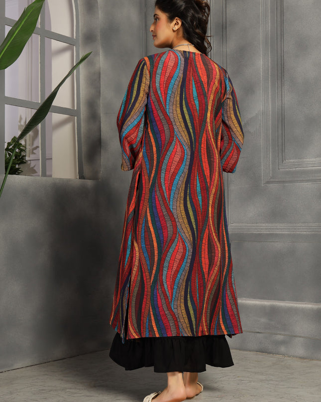 Spaghetti Shrug Dress in cotton Multi color