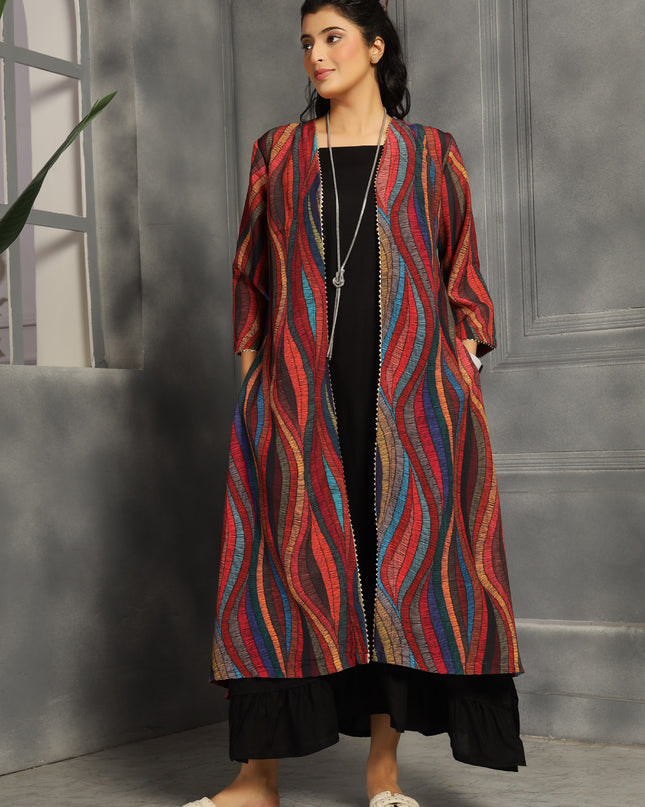 Spaghetti Shrug Dress in cotton Multi color