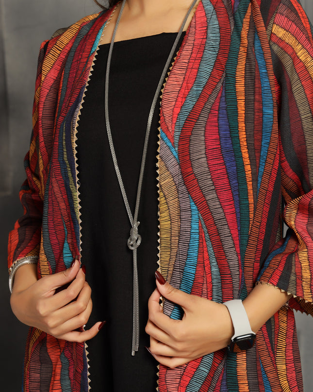Spaghetti Shrug Dress in cotton Multi color