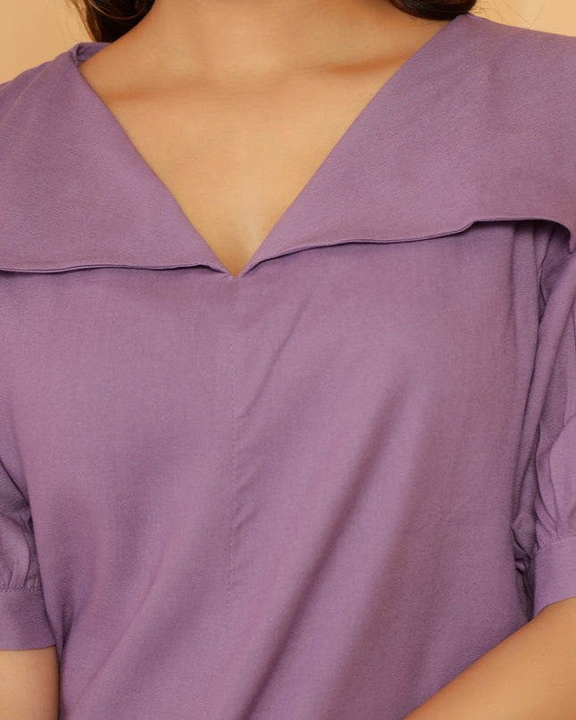 Lavender Square Neck Top