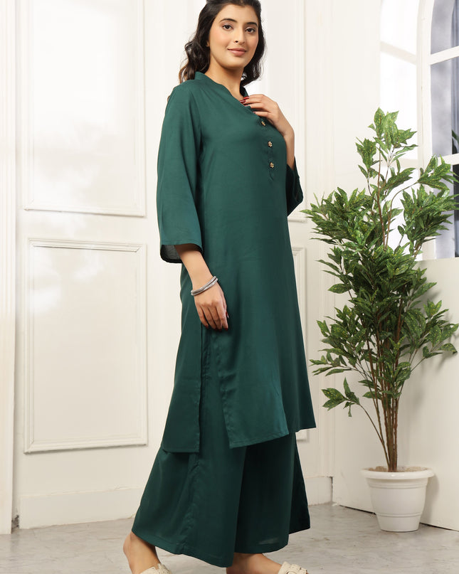 Bottle Green Long Kurta