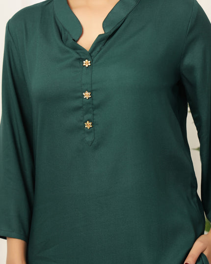 Bottle Green Long Kurta