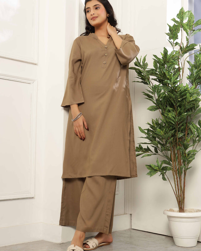 Beige Long Kurta | Work Wear Kurta