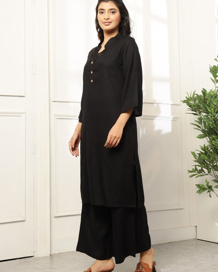 Black Long Kurta | Work Wear Kurta
