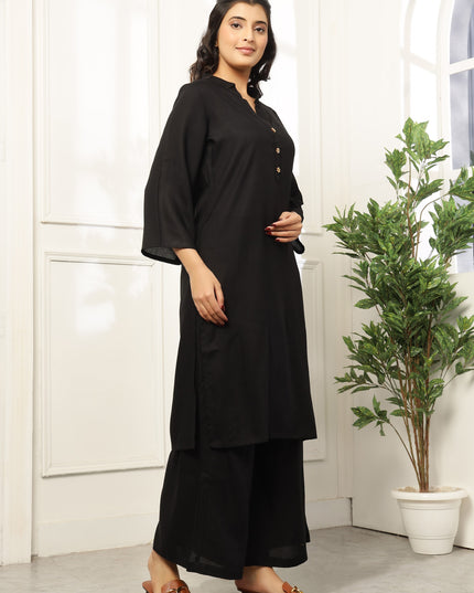Black Long Kurta | Work Wear Kurta