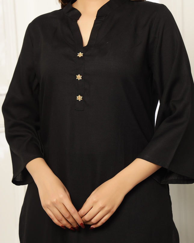 Black Long Kurta | Work Wear Kurta