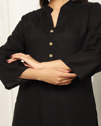 Black Long Kurta | Work Wear Kurta