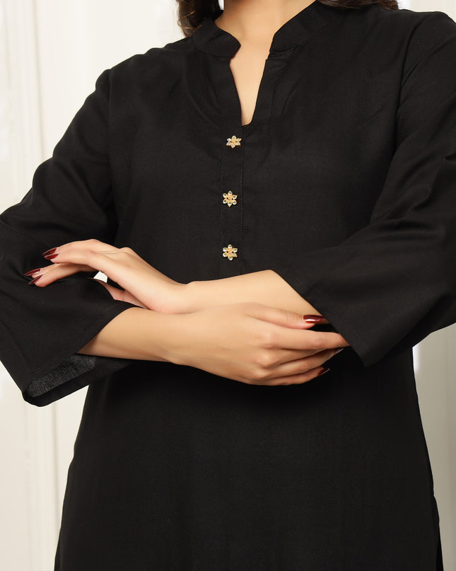 Black Long Kurta | Work Wear Kurta