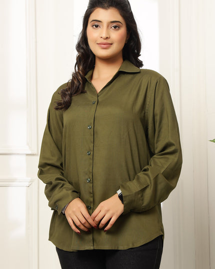 Olive green Oversized Shirt