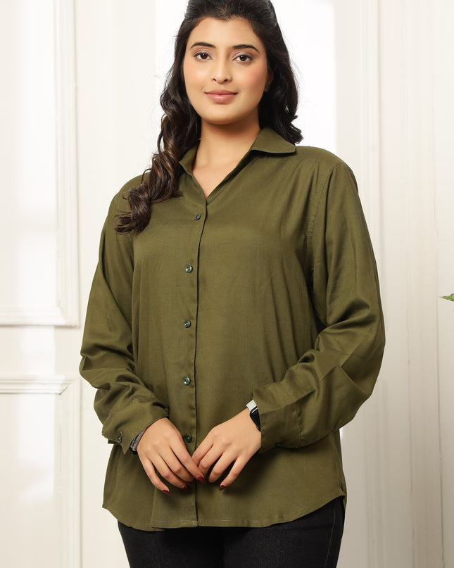Olive green Oversized Shirt