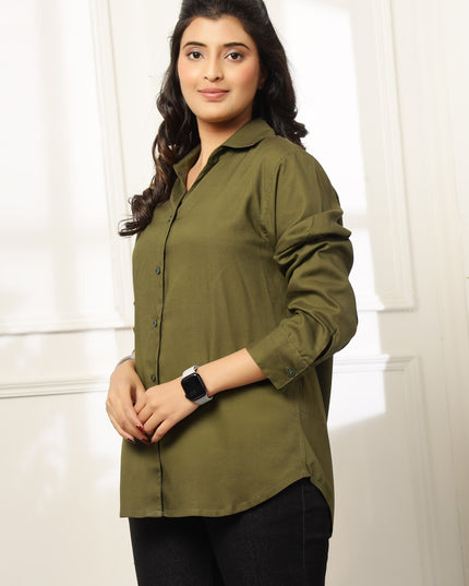 Olive green Oversized Shirt