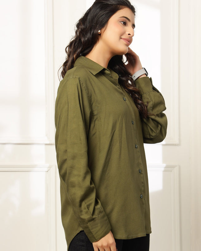 Olive green Oversized Shirt