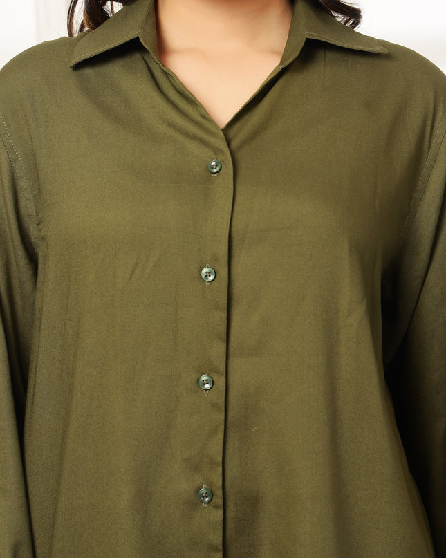 Olive green Oversized Shirt