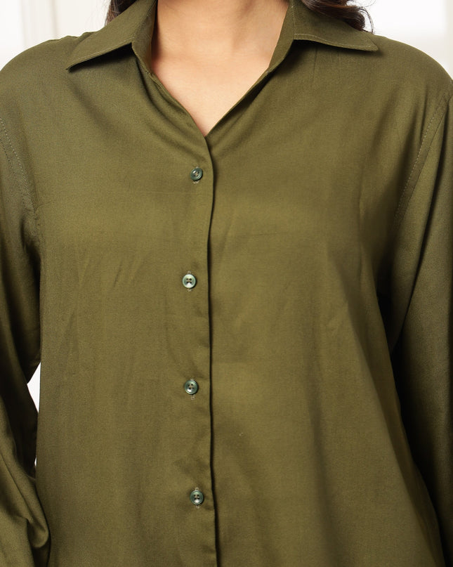Olive green Oversized Shirt