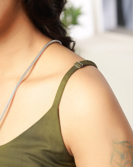 Olive Green Spaghetti Strap Top