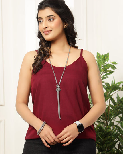Maroon Spaghetti Strap Top