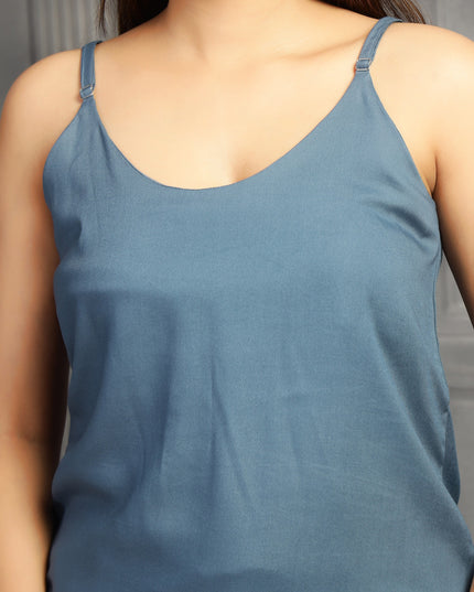 Steel Blue Spaghetti Strap Top