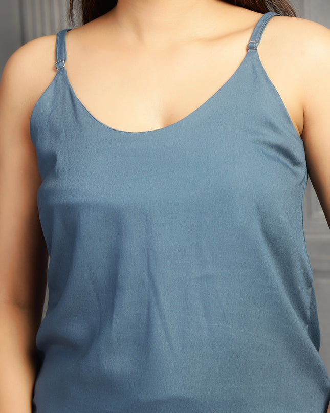 Steel Blue Spaghetti Strap Top