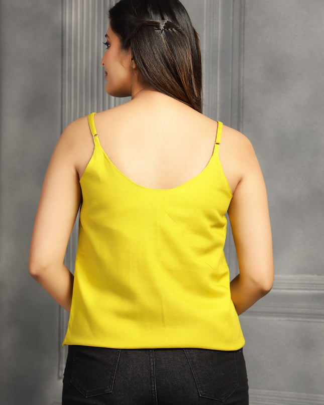Yellow Spaghetti Strap Top