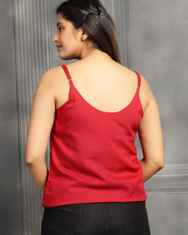 Burgundy Spaghetti Strap Top