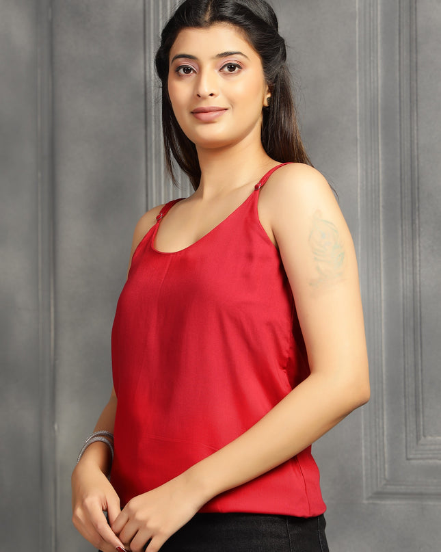 Burgundy Spaghetti Strap Top