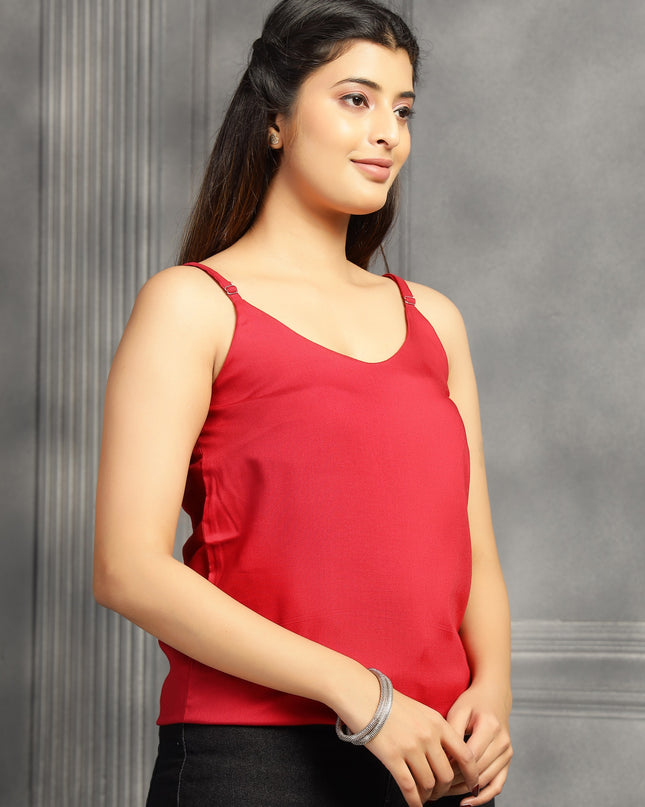 Burgundy Spaghetti Strap Top