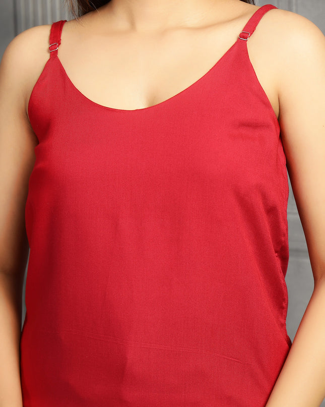 Burgundy Spaghetti Strap Top