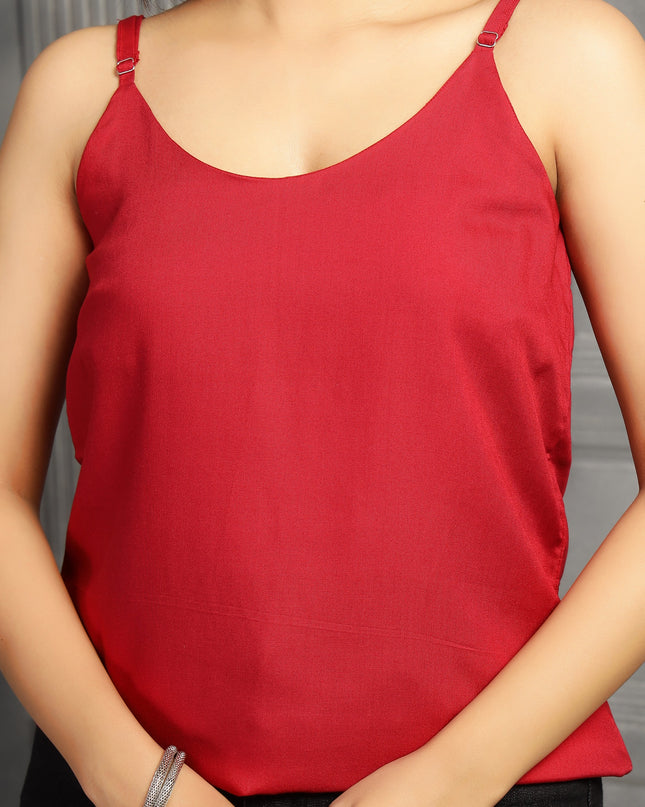 Burgundy Spaghetti Strap Top