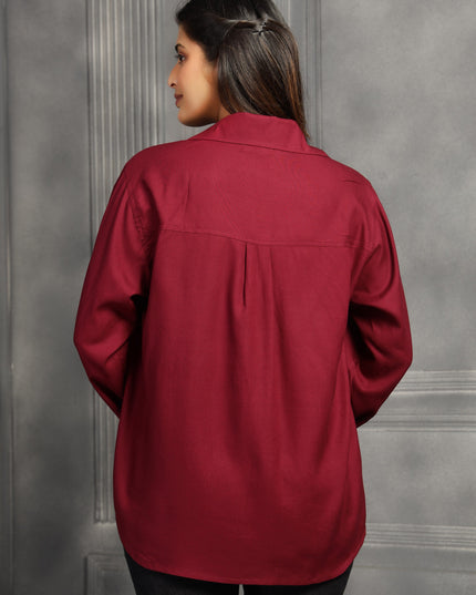 Wine Oversized Shirt