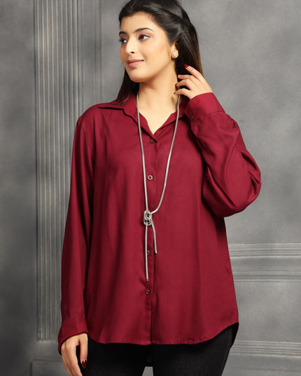 Wine Oversized Shirt
