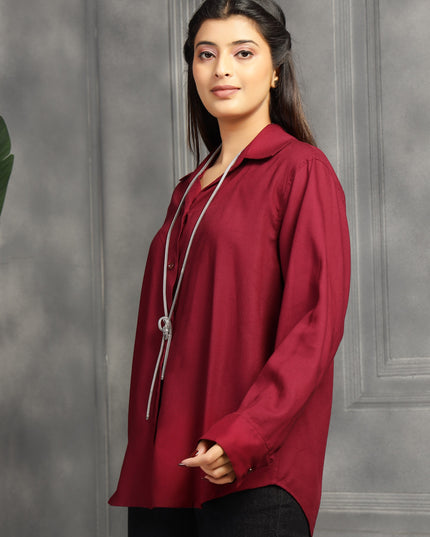 Wine Oversized Shirt