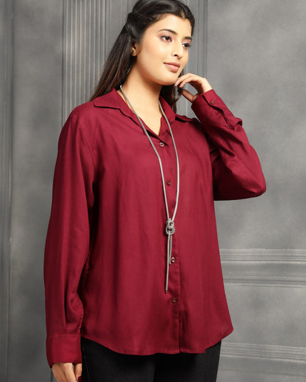 Wine Oversized Shirt