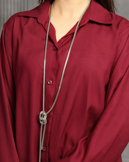 Wine Oversized Shirt