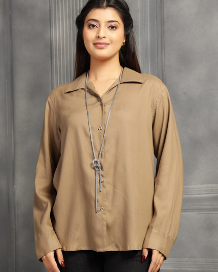 Beige Oversized Shirt