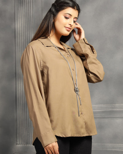 Beige Oversized Shirt