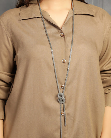 Beige Oversized Shirt