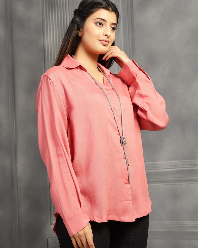Soft Pink Oversized Shirt