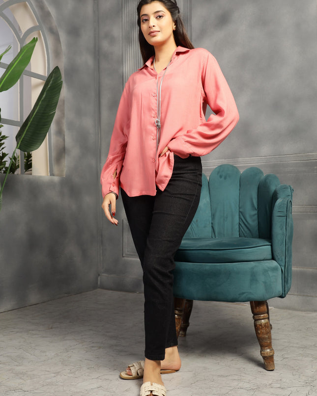 Soft Pink Oversized Shirt