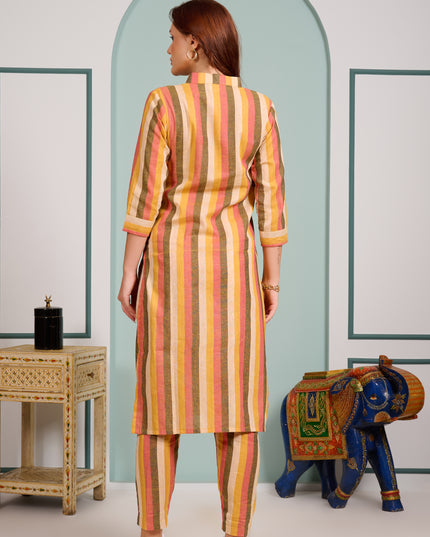 2 piece cord set Multi Stripes