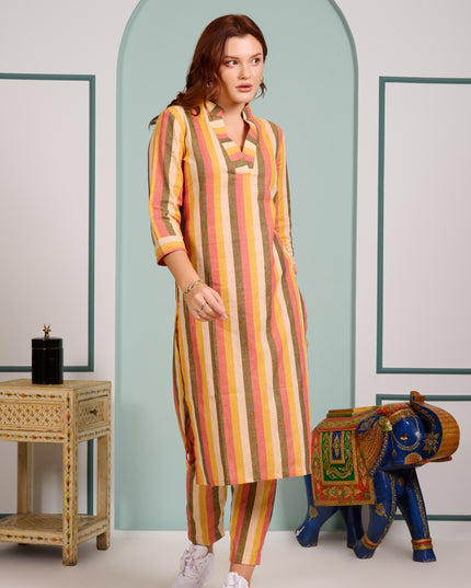 2 piece cord set Multi Stripes