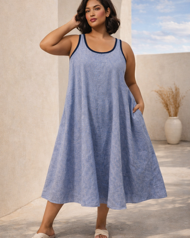 Aira - Handloom Maxi Dress Sleeveless