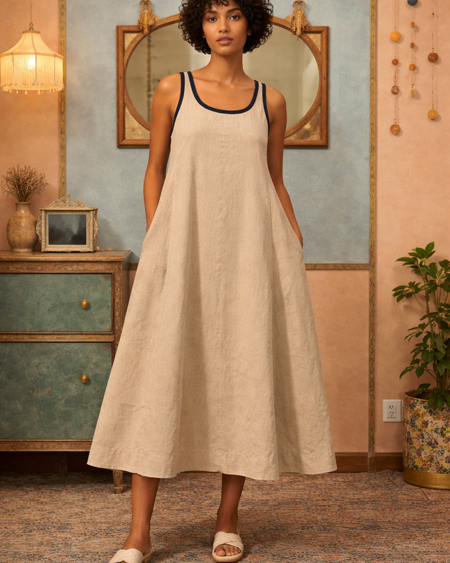 Aira - Handloom Maxi Dress Sleeveless