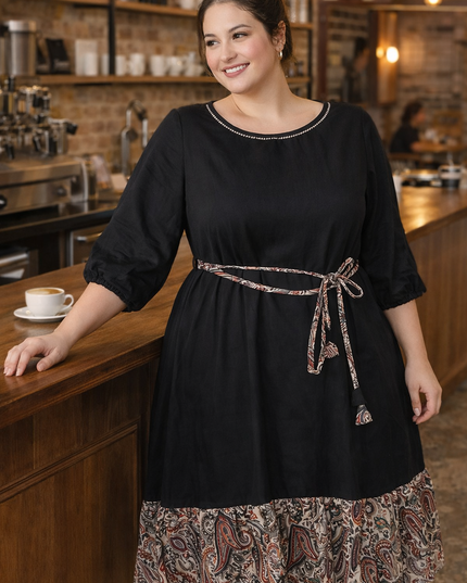 Kantha Frill Dress