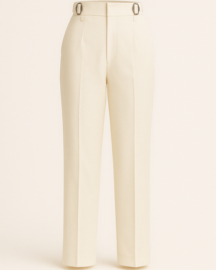 Ivory women's work wear straight Viscose Lycra Pants