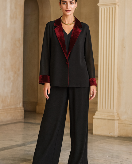 Midnight Black weightless Blazer Set