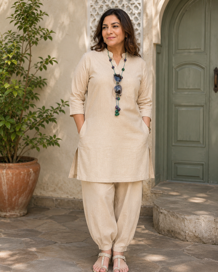 100% Cotton Afghani Kurta Set – Effortless Ethnic Elegance
