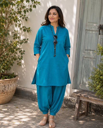 100% Cotton Afghani Kurta Set – Effortless Ethnic Elegance