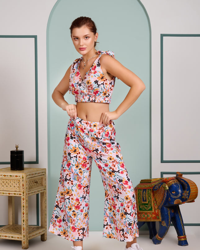 2 piece cord set Floral