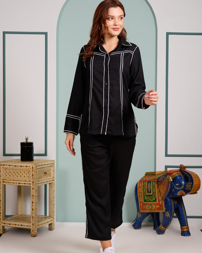 2 piece cord set Black Designer